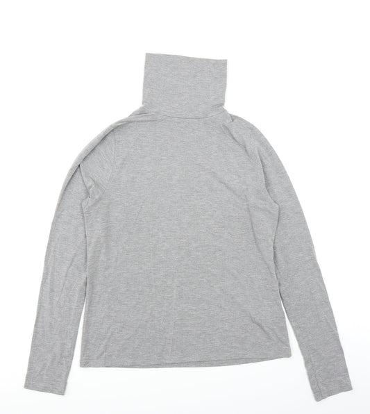 Womens UK Size 14 Topshop Grey Basic T-Shirt
