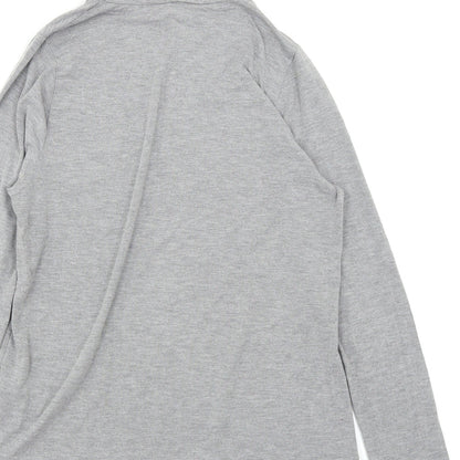 Womens UK Size 14 Topshop Grey Basic T-Shirt