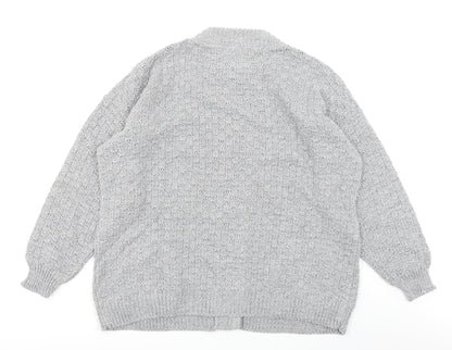 Pure & Natural Womens Grey   Cardigan Jumper Size L