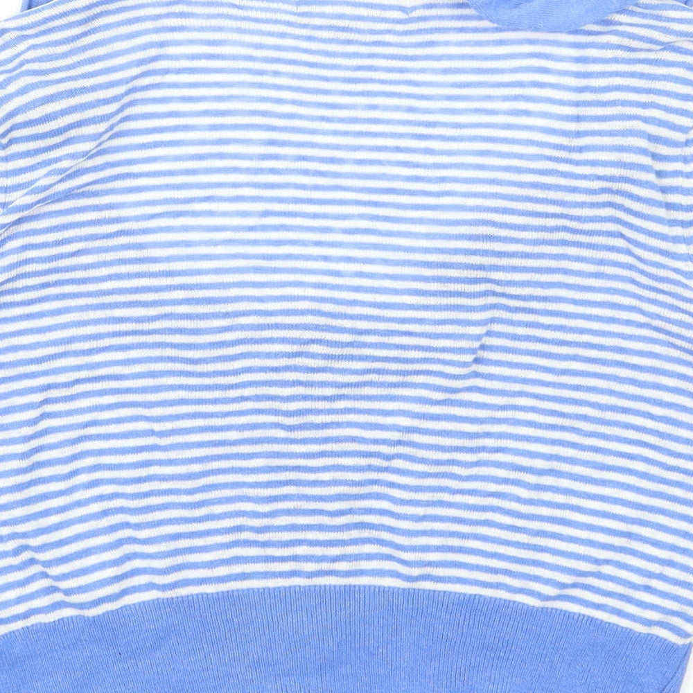 Red Herring Womens Blue Striped  Cardigan Jumper Size 12