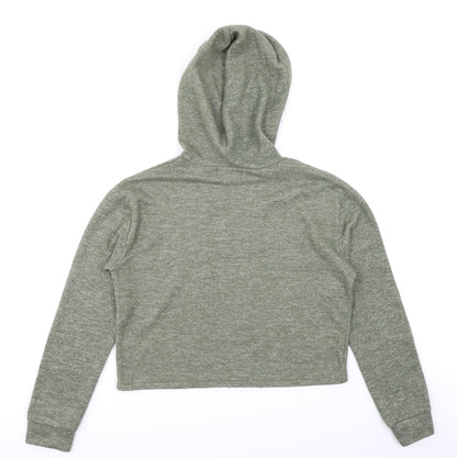 Primark Womens Green   Pullover Hoodie Size 2XS  - Cropped