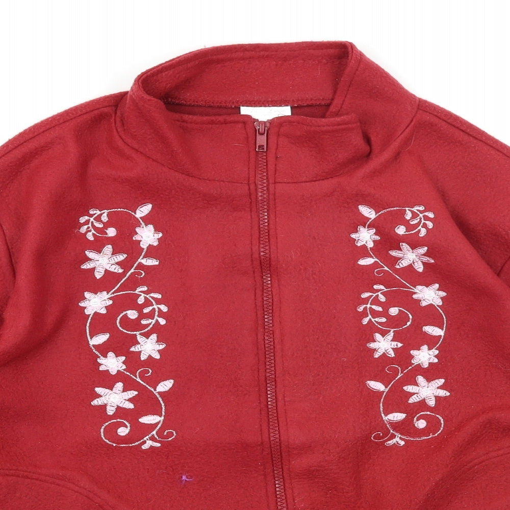 Anne De Lancay Womens Red   Full Zip Sweatshirt Size M