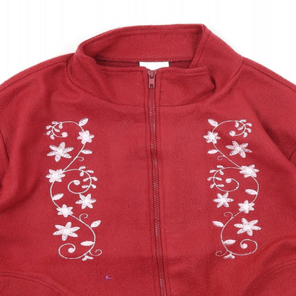 Anne De Lancay Womens Red   Full Zip Sweatshirt Size M