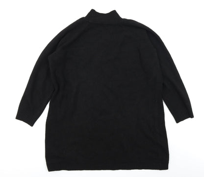 Peacocks Womens Black  Knit Pullover Jumper Size L