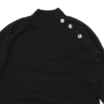 Peacocks Womens Black  Knit Pullover Jumper Size L