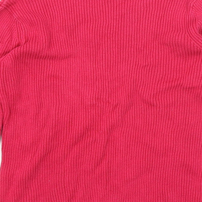 George Girls Pink   Pullover Jumper Size 9-10 Years  - Lettuce Edging