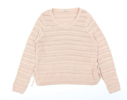George Womens Pink   Pullover Jumper Size 14  - side slits