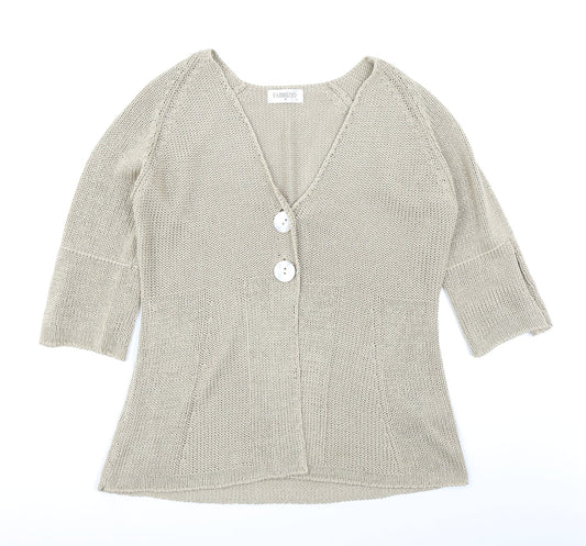 Fabrizio Womens Beige   Cardigan Jumper Size M