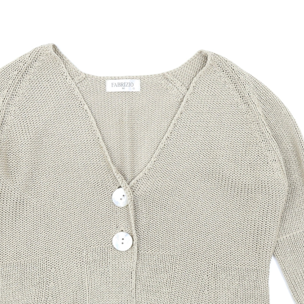 Fabrizio Womens Beige   Cardigan Jumper Size M