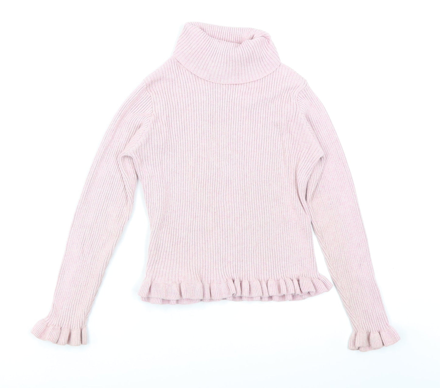 Matalan Girls Pink  Knit Pullover Jumper Size 10 Years