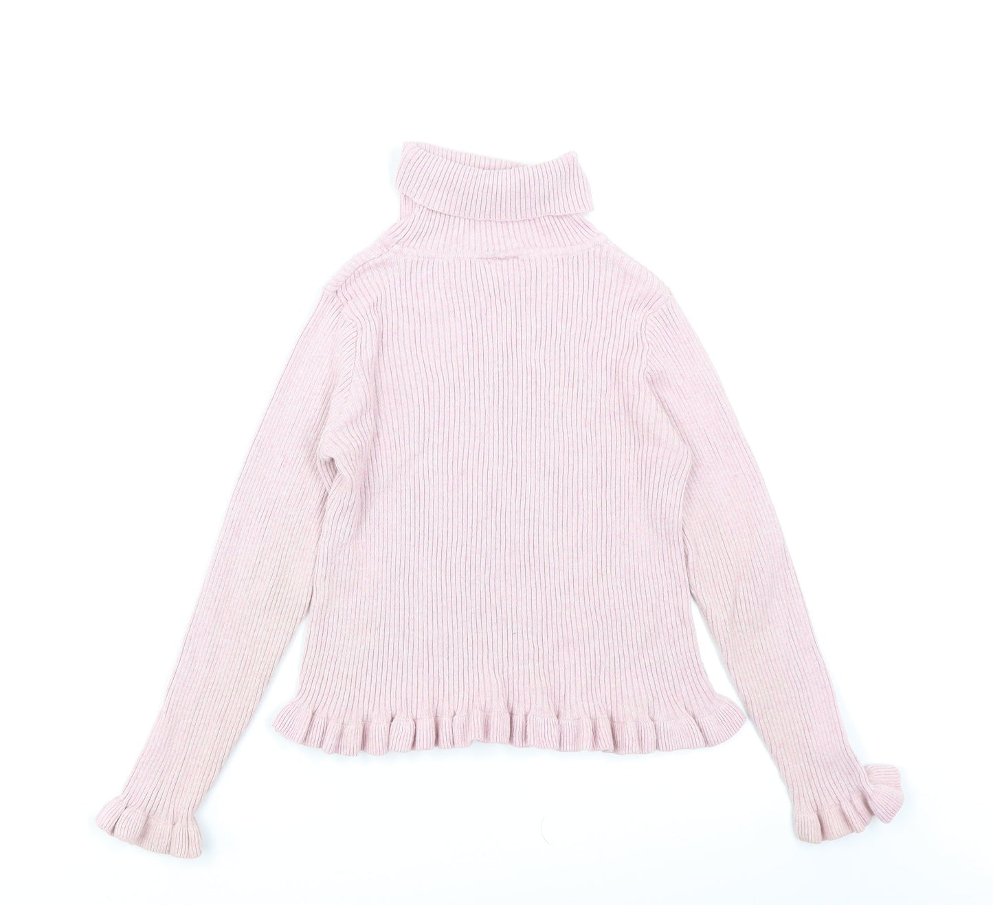 Matalan Girls Pink  Knit Pullover Jumper Size 10 Years