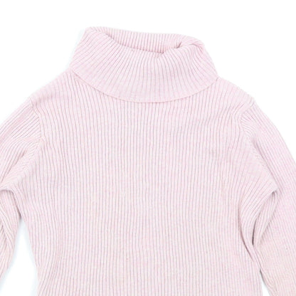 Matalan Girls Pink  Knit Pullover Jumper Size 10 Years
