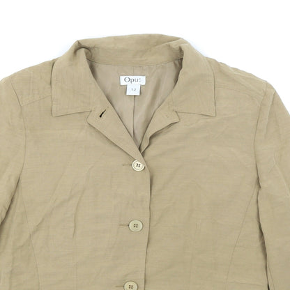 Womens UK Size 12 OPUS Brown Jacket