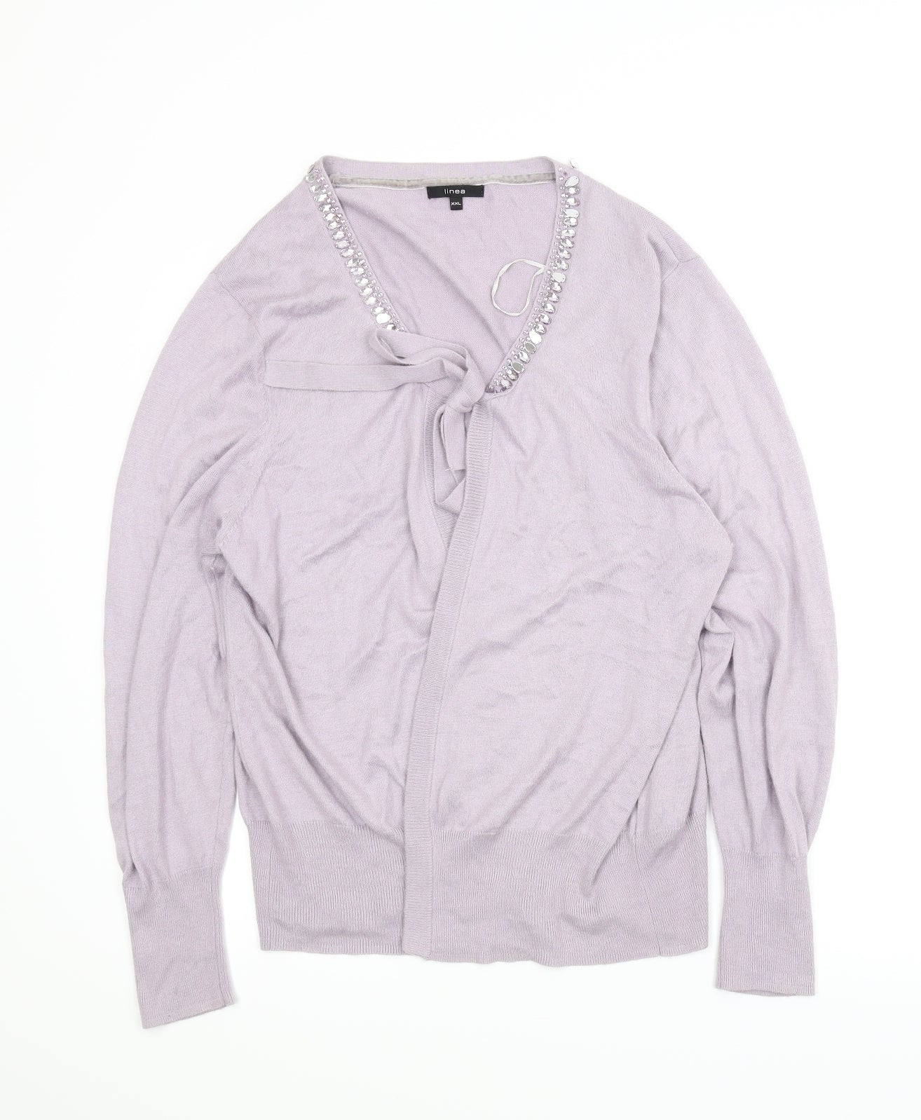 Linea Womens Purple   Cardigan Jumper Size 2XL