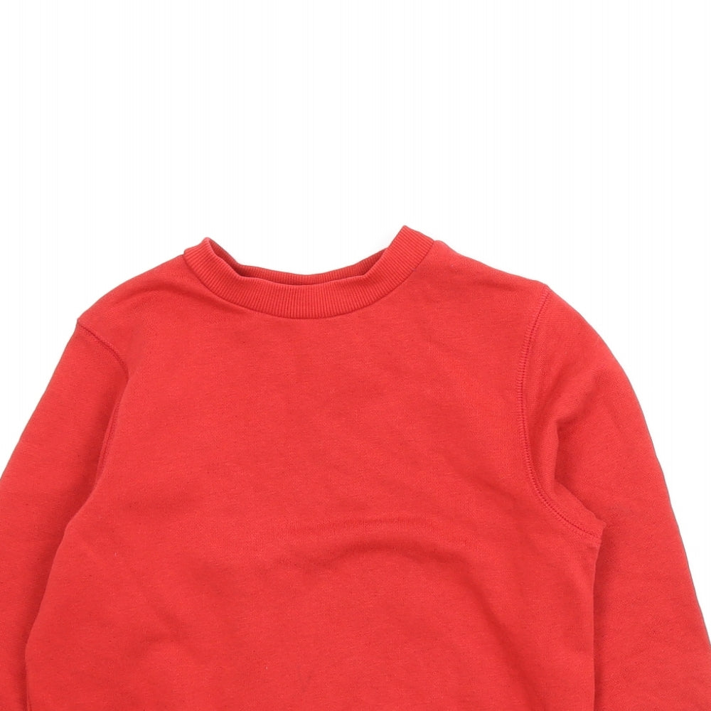 TU Boys Red   Pullover Jumper Size 6 Years