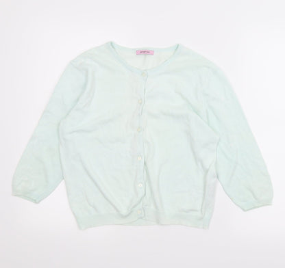 Paraphrase Girls Green Floral  Cardigan Jumper Size L