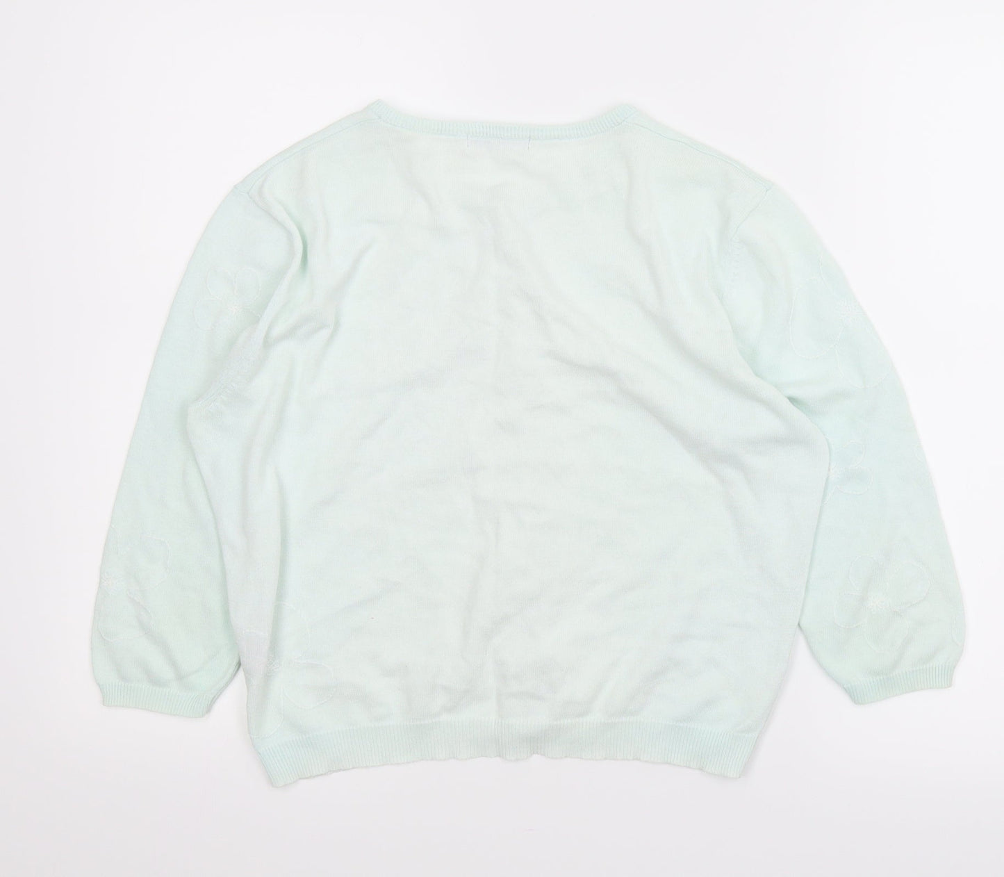 Paraphrase Girls Green Floral  Cardigan Jumper Size L