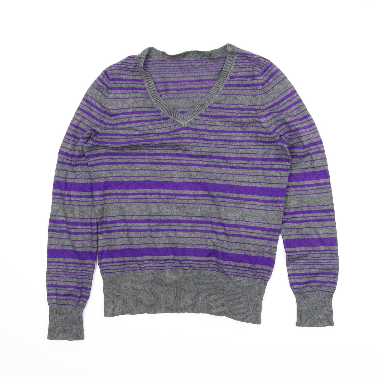 Preworn Mens Purple Striped  Pullover Jumper Size S