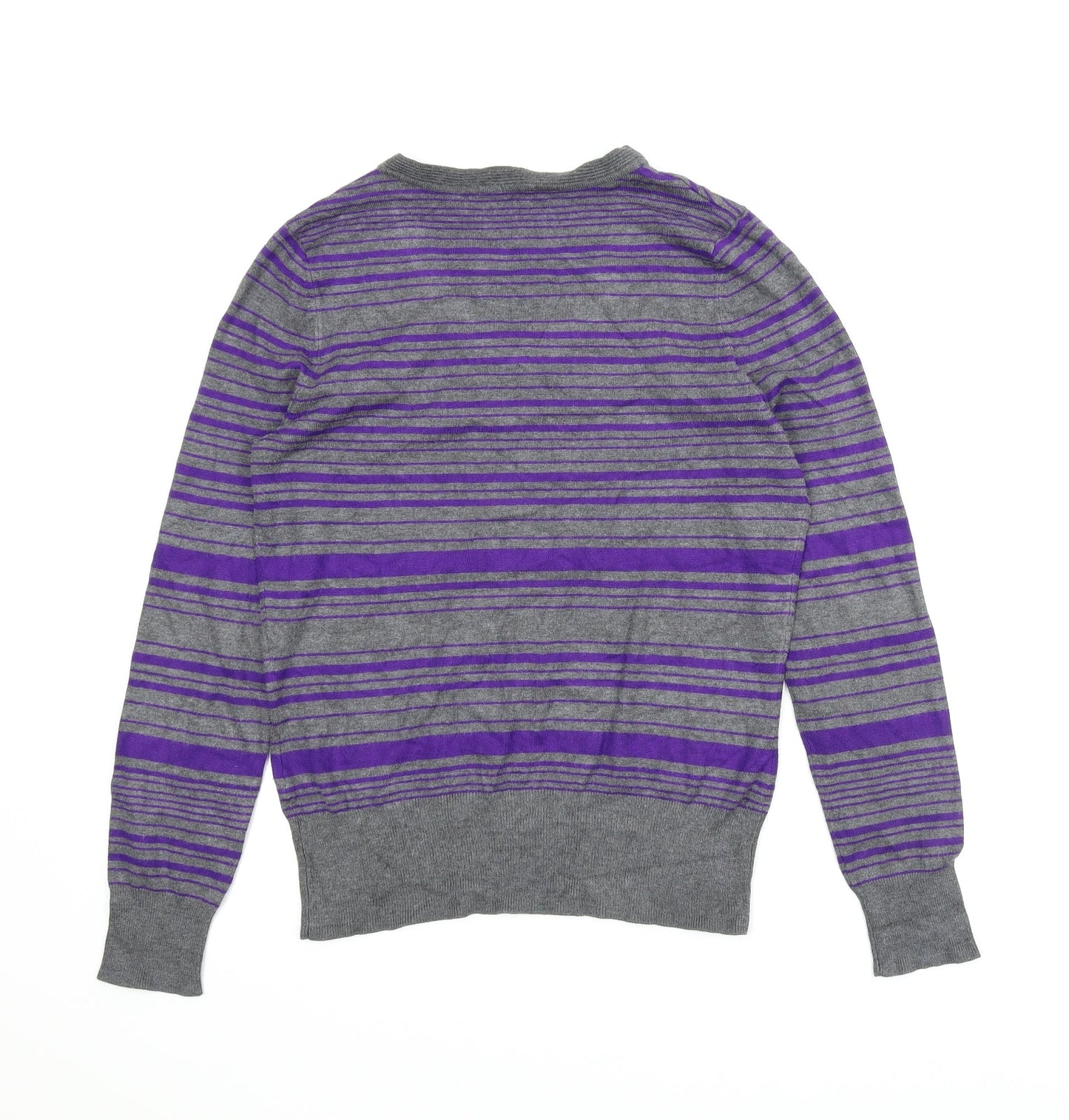 Preworn Mens Purple Striped  Pullover Jumper Size S
