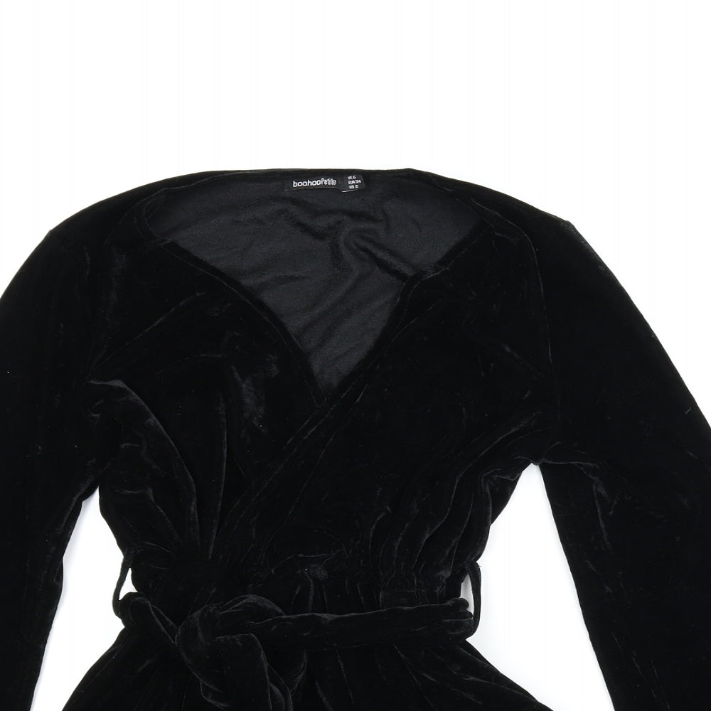 Boohoo Womens Black   Romper One-Piece Size 6