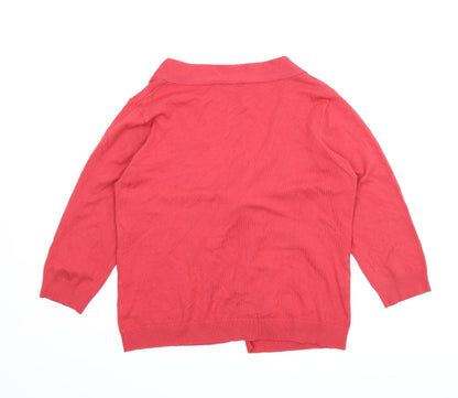 Anna Rose Womens Red   Cardigan Jumper Size L