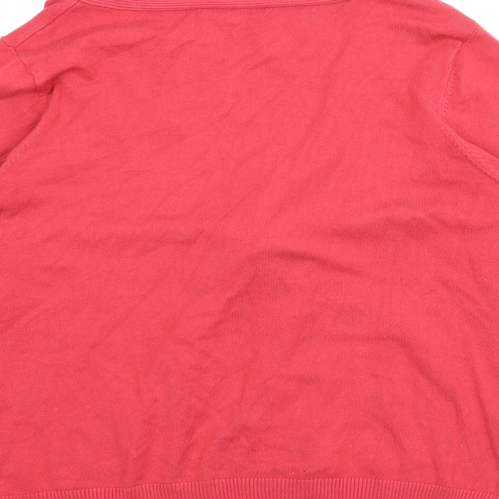 Anna Rose Womens Red   Cardigan Jumper Size L