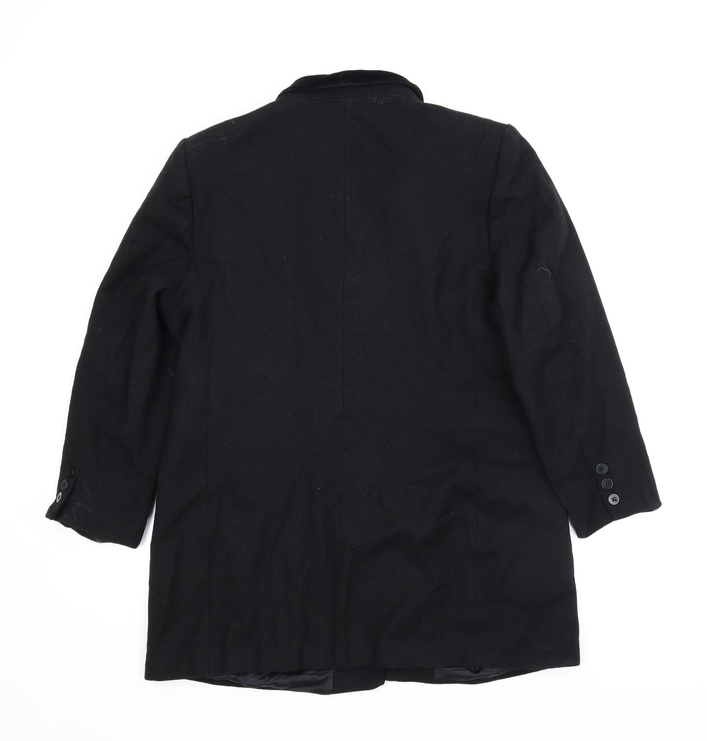 Womens UK Size 16 M&S Black Pea Coat