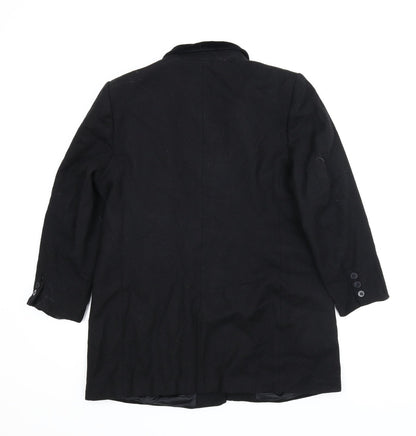 Womens UK Size 16 M&S Black Pea Coat