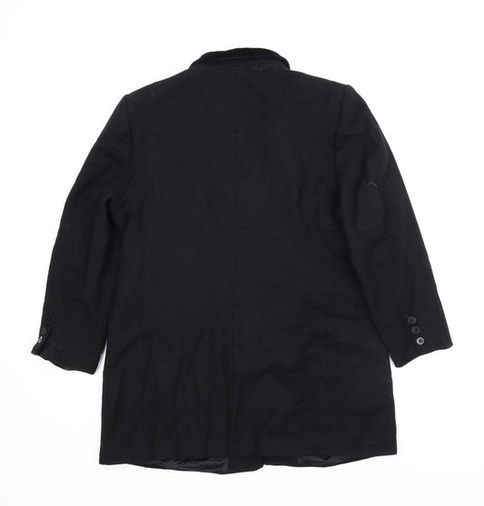 Womens UK Size 16 M&S Black Pea Coat