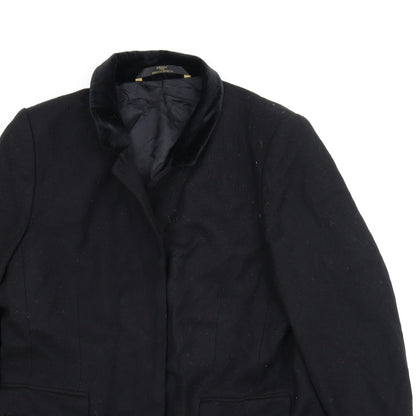 Womens UK Size 16 M&S Black Pea Coat