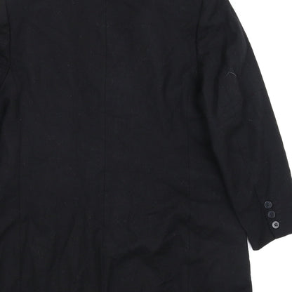 Womens UK Size 16 M&S Black Pea Coat