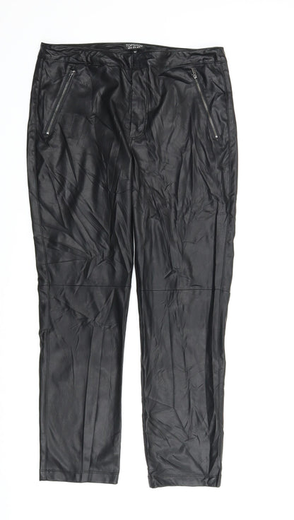 Topshop Womens Black   Trousers  Size 14 L26 in