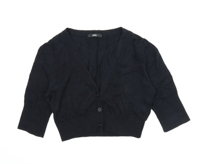 M&S Womens Black   Cardigan Jumper Size 12