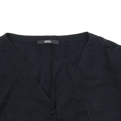 M&S Womens Black   Cardigan Jumper Size 12
