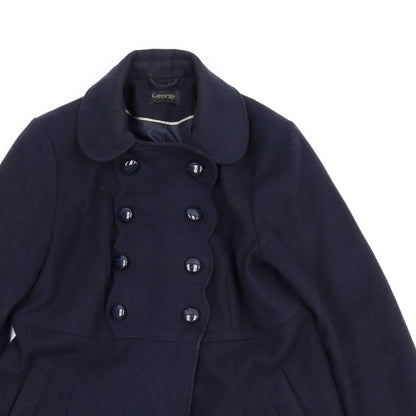 George Womens Blue   Pea Coat Coat Size 12