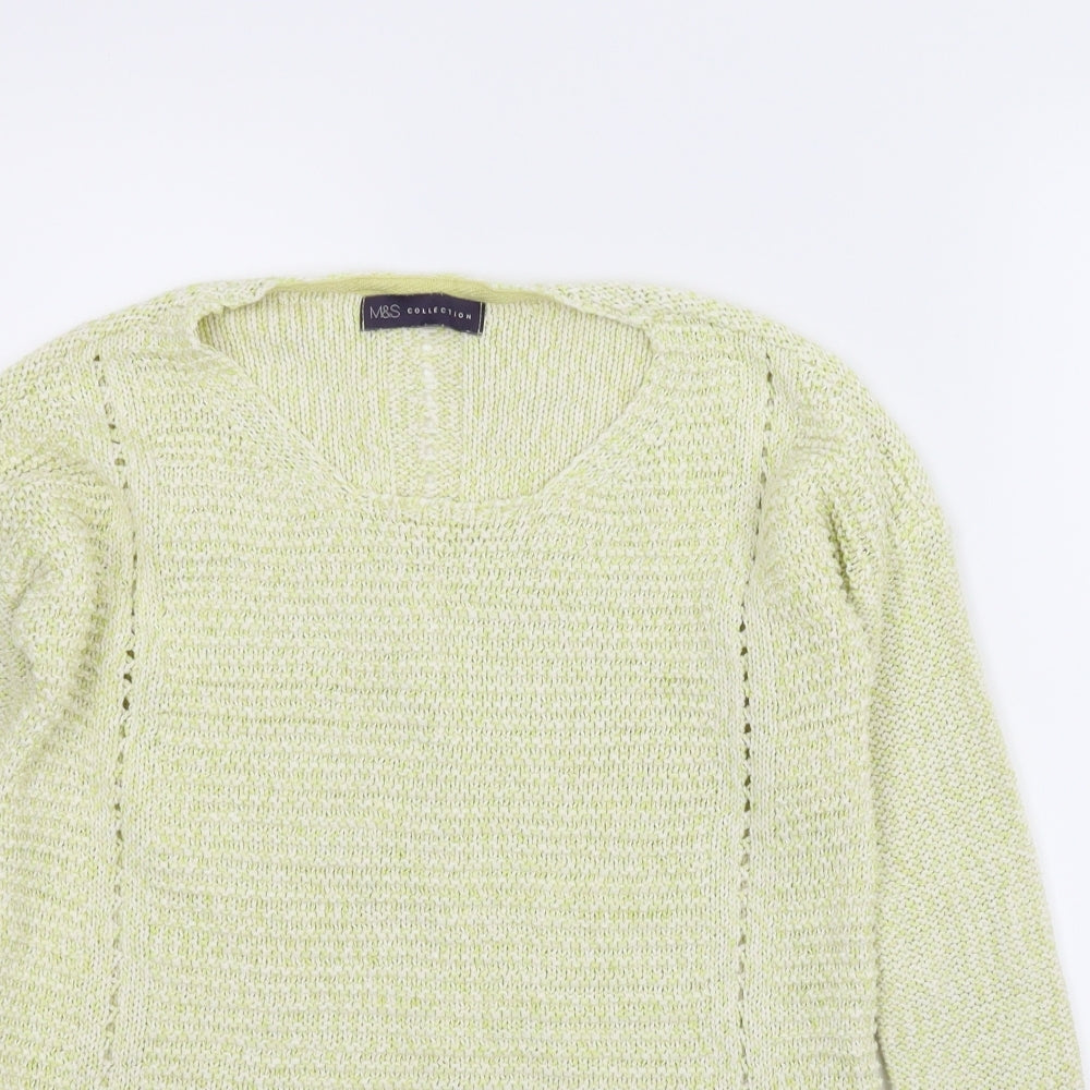Marks & Spencer Womens Yellow   Pullover Jumper Size 8