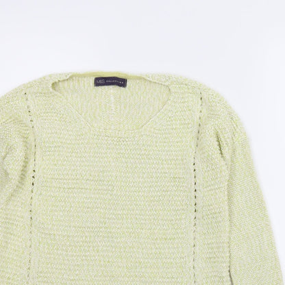 Marks & Spencer Womens Yellow   Pullover Jumper Size 8