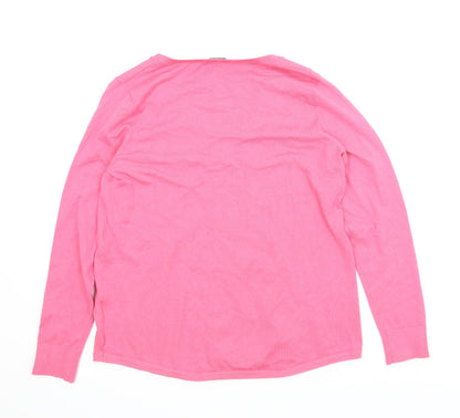 M&Co Womens Pink   Pullover Jumper Size 18