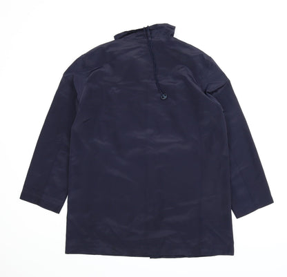 Womens UK Size 16 Essentials Blue Rain Coat