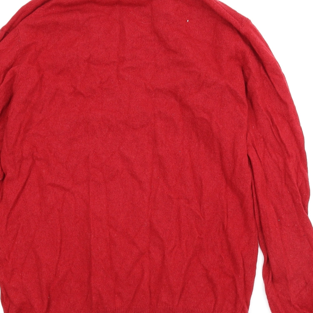 Isle Essentials Womens Red   Pullover Jumper Size L