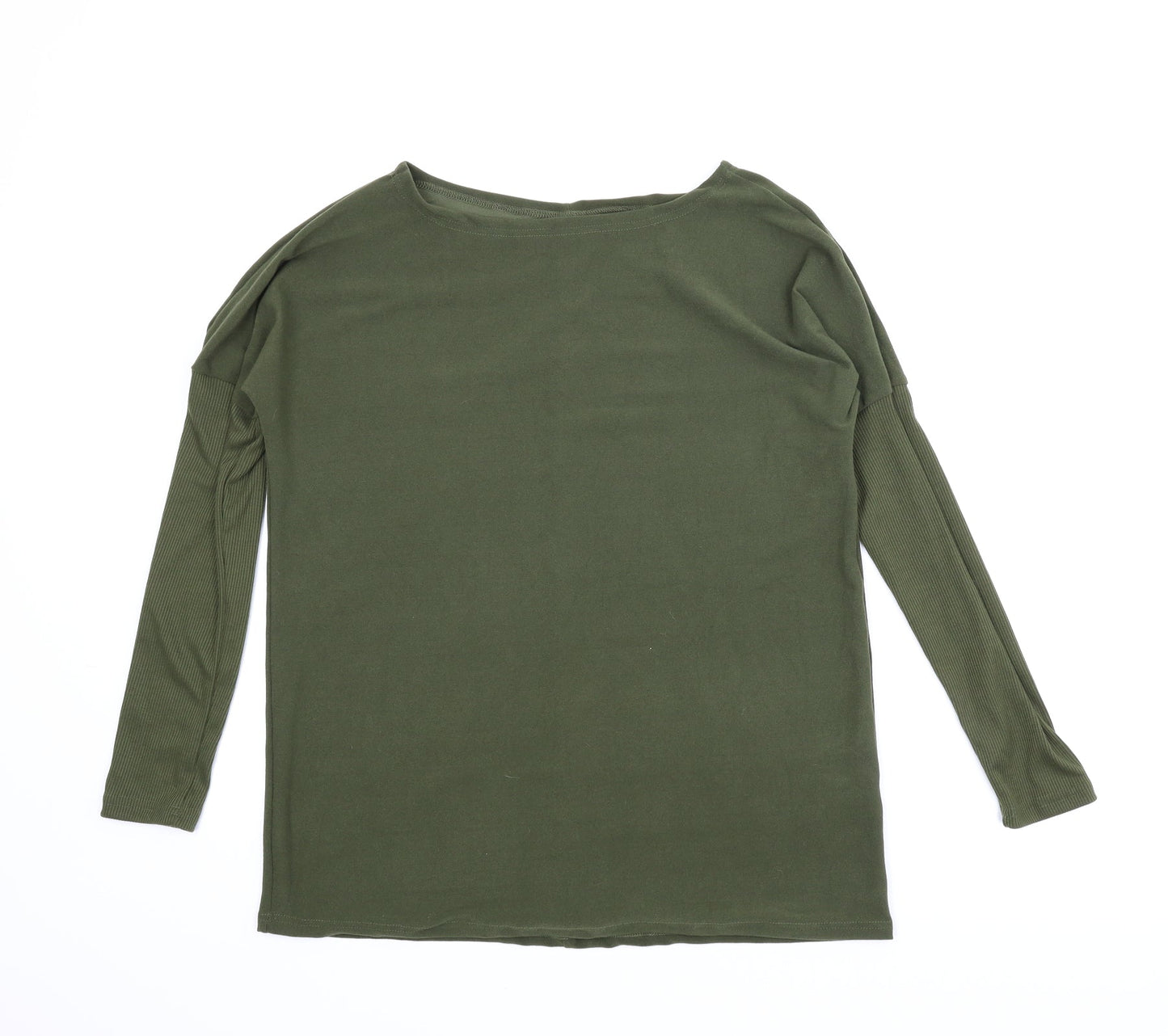Womens UK Size L Preworn Green Basic Blouse