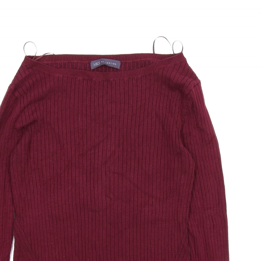 Marks & Spencer Womens Purple   Pullover Jumper Size 10