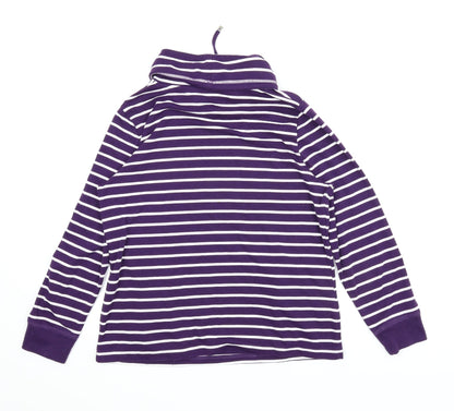 BM Womens Purple Striped  Pullover Jumper Size M