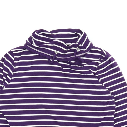 BM Womens Purple Striped  Pullover Jumper Size M