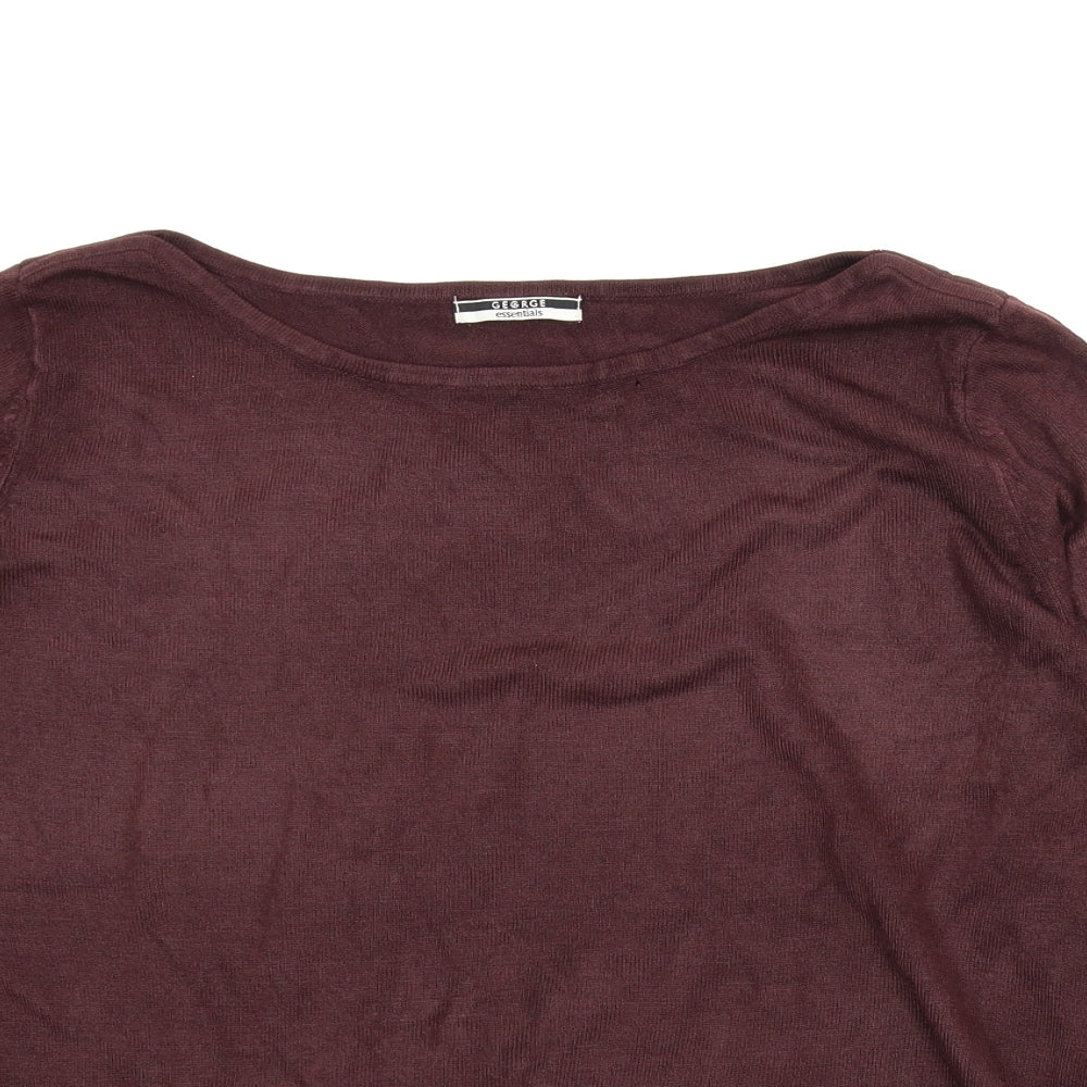 George Womens Purple   Pullover Jumper Size M