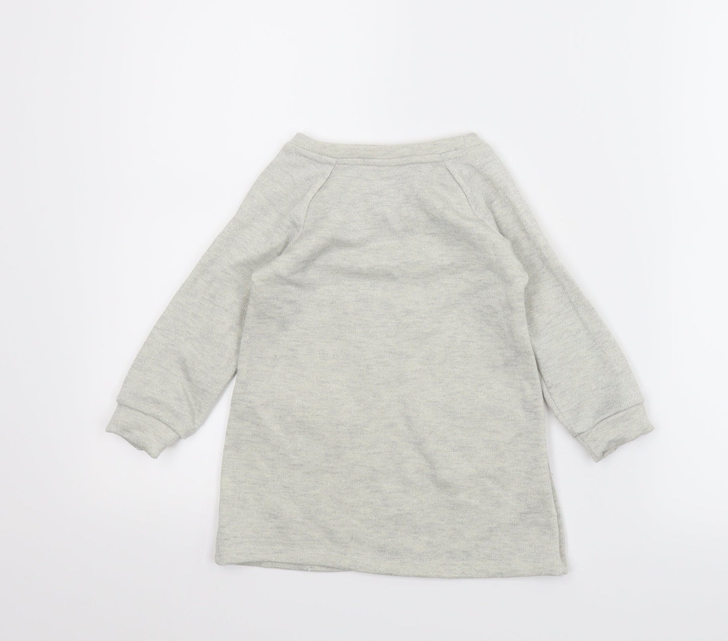 Healthtex Girls Grey   Jumper Dress  Size 2 Years  - Loveheart