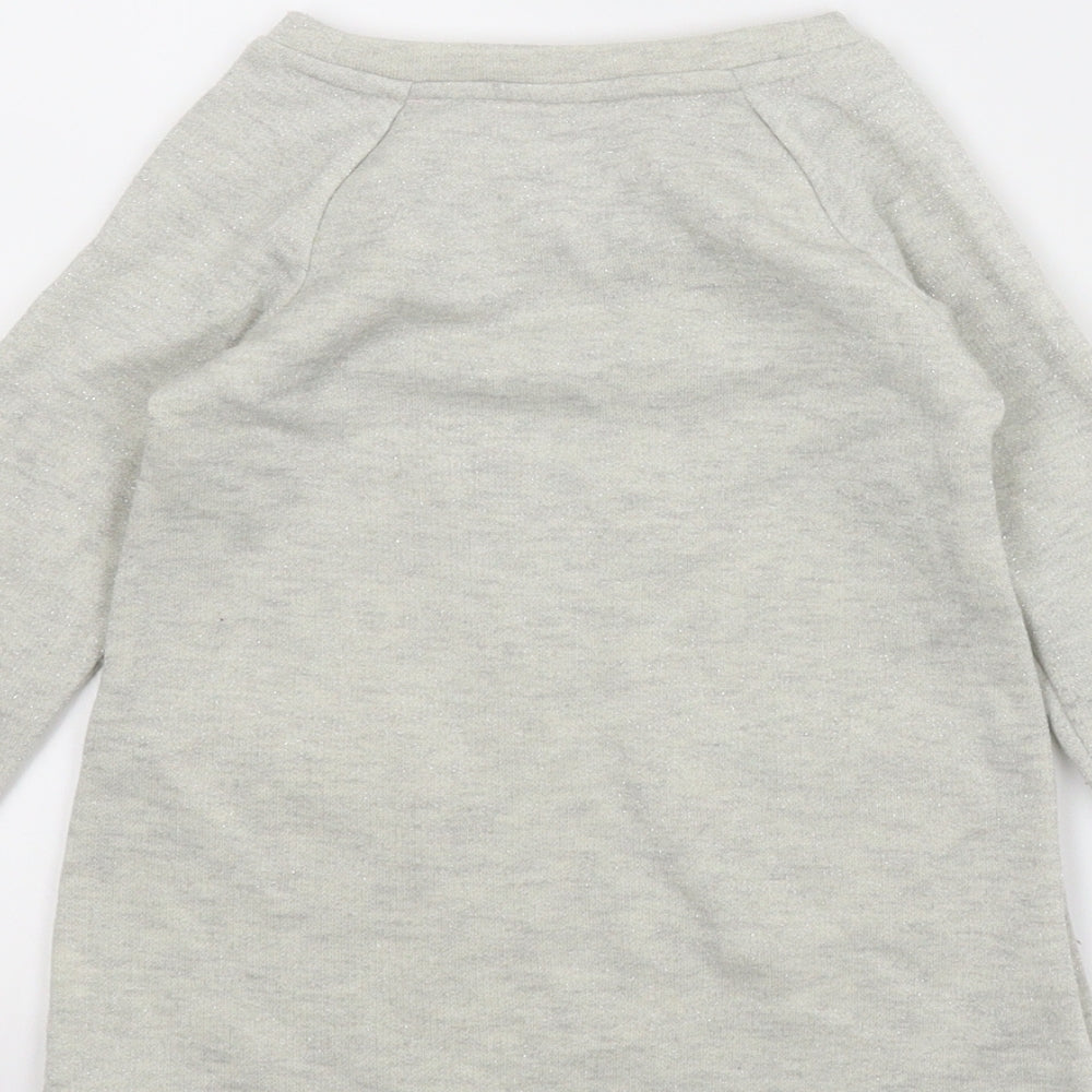 Healthtex Girls Grey   Jumper Dress  Size 2 Years  - Loveheart