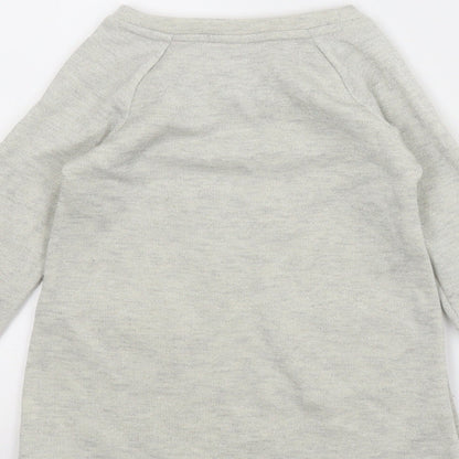 Healthtex Girls Grey   Jumper Dress  Size 2 Years  - Loveheart