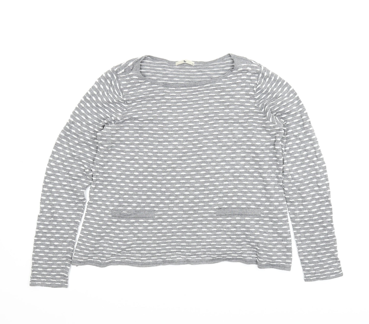 TU Womens Grey   Pullover Jumper Size 14