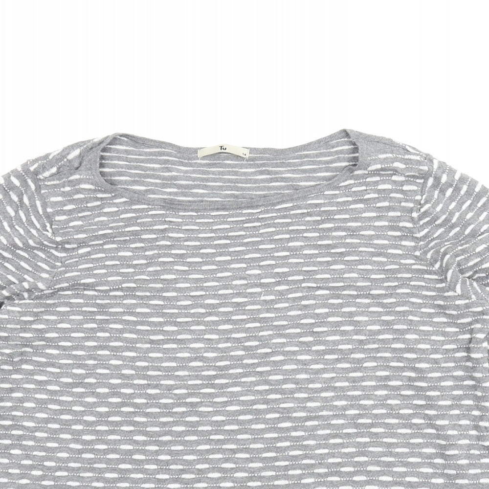 TU Womens Grey   Pullover Jumper Size 14
